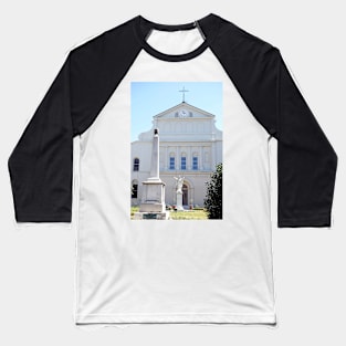 St. Louis Cathedral Back Lawn Baseball T-Shirt